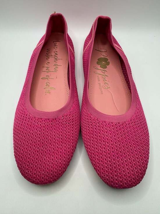 Poppies with Purpose Shoes - Poppies with Purpose The Signature Pink Shoe Knitted Ballet Flats 11